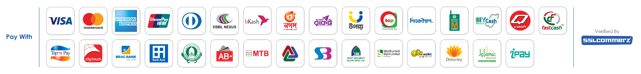 SSLCOMMERZ payment methods